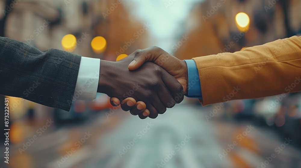 Two businessmen shaking hands, corporation confidence trust teamwork Two businessmen shaking hands, corporation confidence trust teamwork