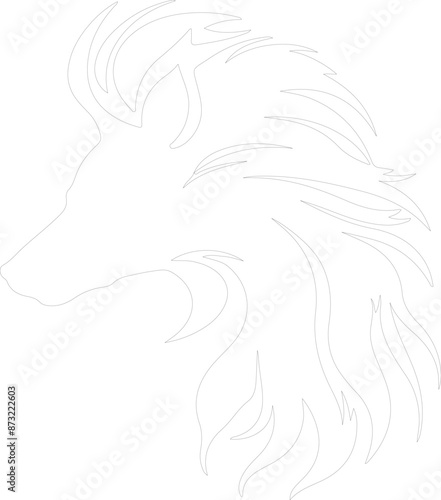 Wallpaper Mural Chinese Crested outline Torontodigital.ca