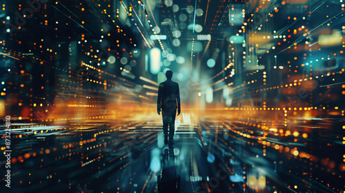 Wallpaper Mural Business team meeting for a conference, collaborating, discussing, and analyzing financial data and marketing strategies for a business project. They present and brainstorm to plan strategies Torontodigital.ca