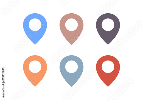 Colorful checkpoint icon and location, navigation symbol flat vector illustration.	

