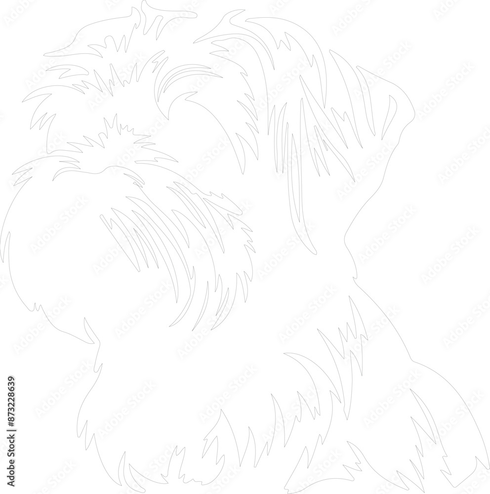 Fototapeta premium Dandie Dinmont Terrier outline