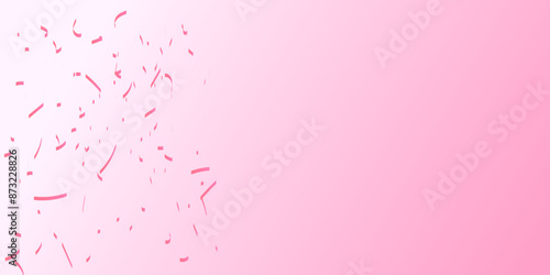 Colorful confetti glitter and zigzag ribbon falling down on transparent background. Shiny glittering, zigzag ribbon background. Vector illustration.