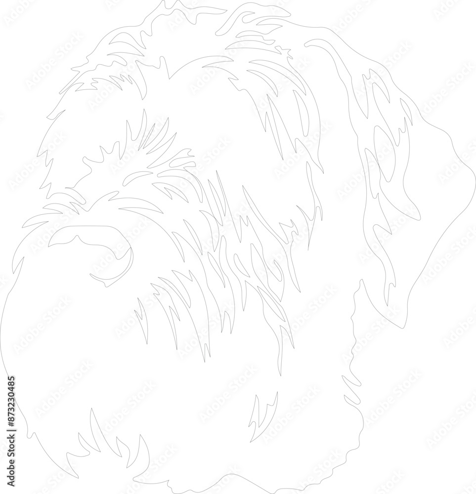 Black Russian Terrier outline Black Russian Terrier outline