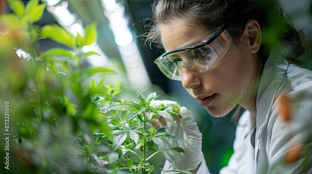 Biotechnologist analyzing the environmental impact of genetically modified organisms in agriculture Biotechnologist analyzing the environmental impact of genetically modified organisms in agriculture