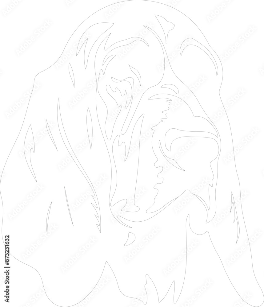 Bloodhound outline Bloodhound outline