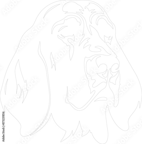 bloodhound outline