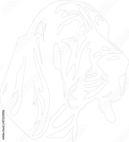 bloodhound outline