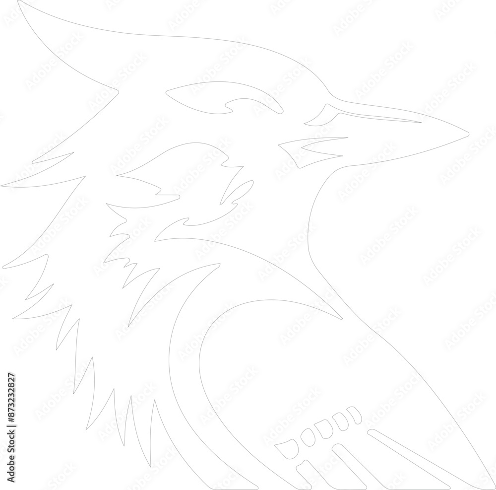 blue jay outline blue jay outline