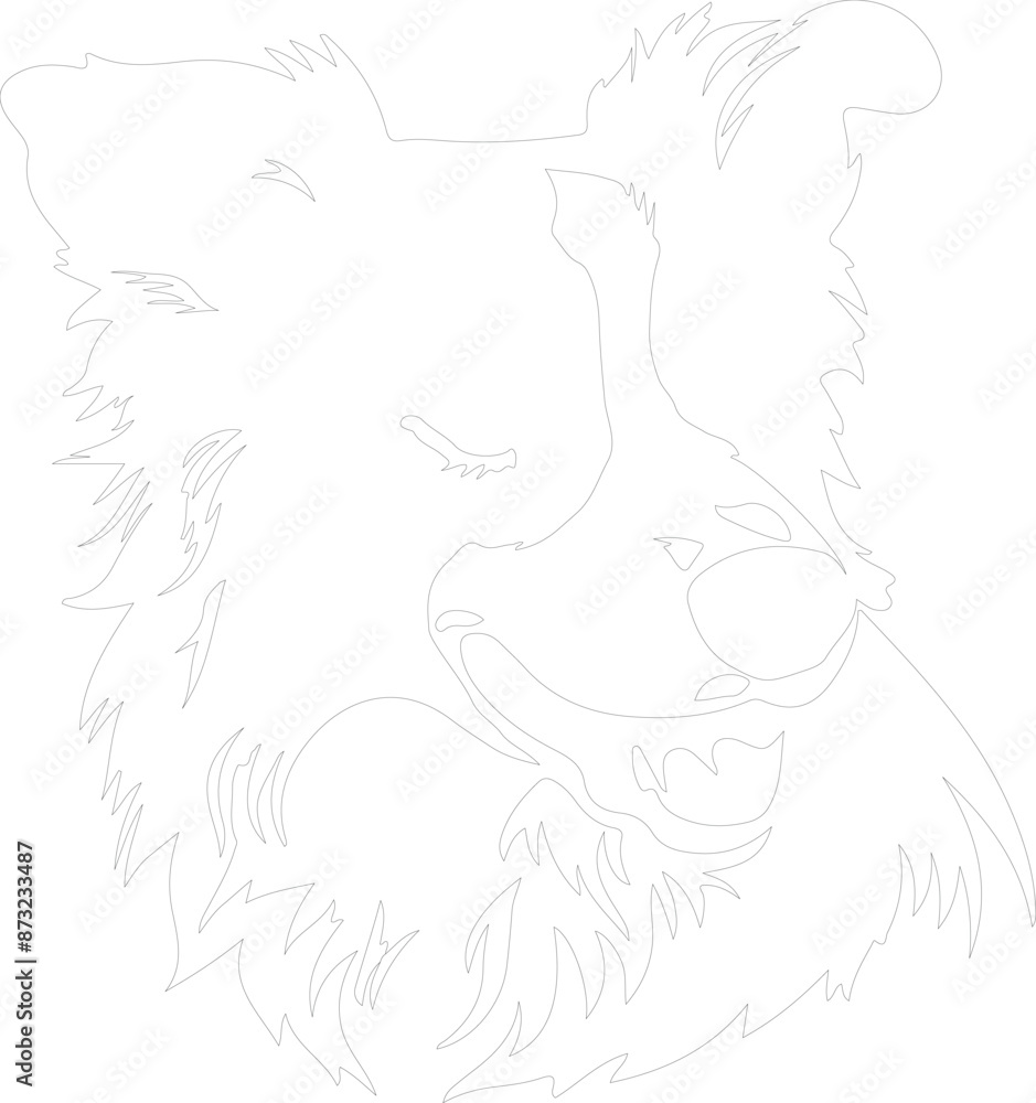 Border Collie outline Border Collie outline