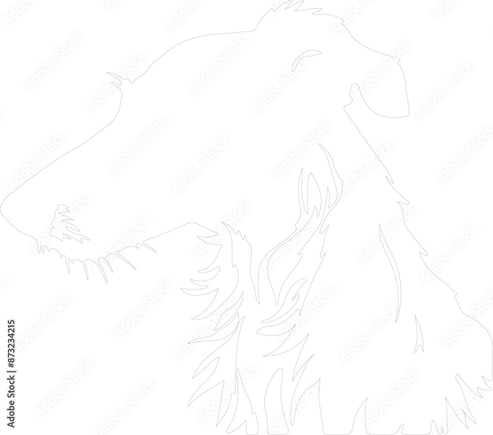 Obraz premium Borzoi outline