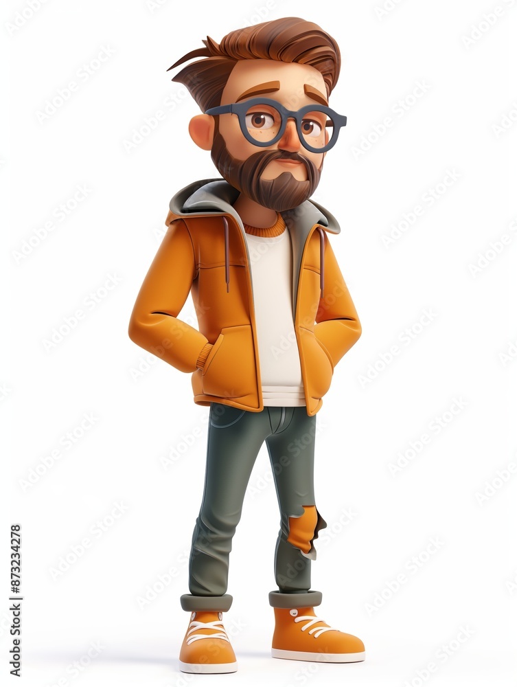 Fashion Designer male, Full body character, 3D render illustration, Clip art, fashion, isolated on white background Fashion Designer male, Full body character, 3D render illustration, Clip art, fashion, isolated on white background