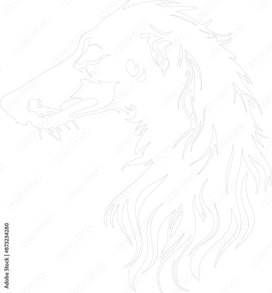 Borzoi outline Borzoi outline