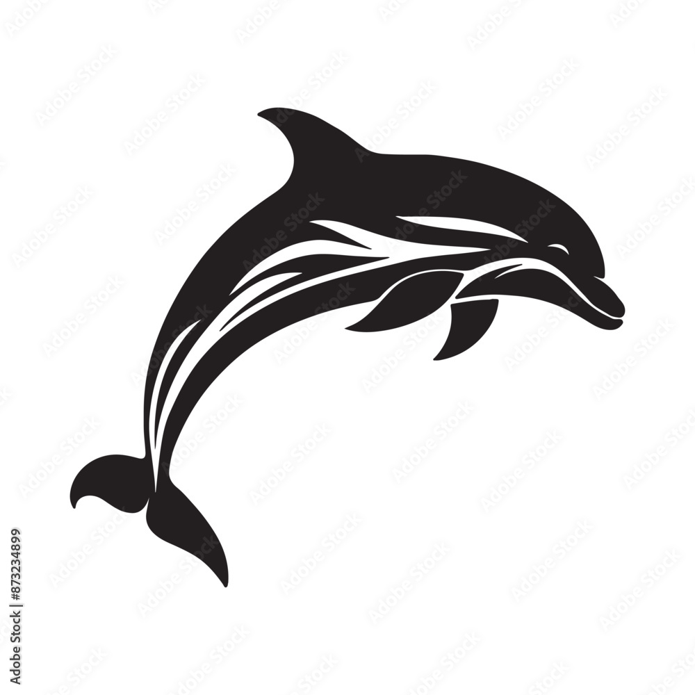 Fototapeta premium dolphin isolated on white