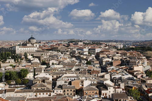 Panoramic view of the beautiful city of Toledo in Spain, where you can see its historic and important monuments