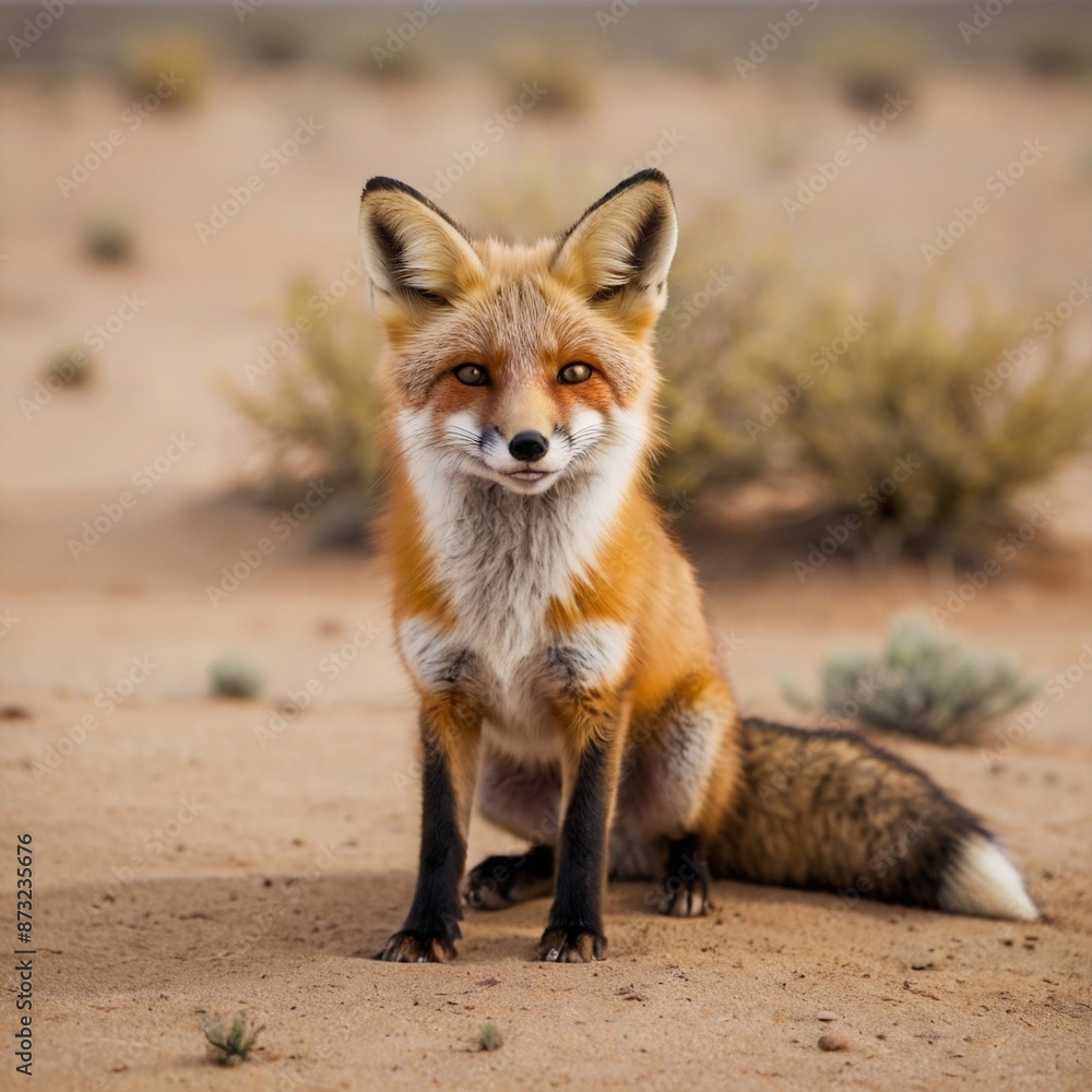 Obraz premium orange desert fox