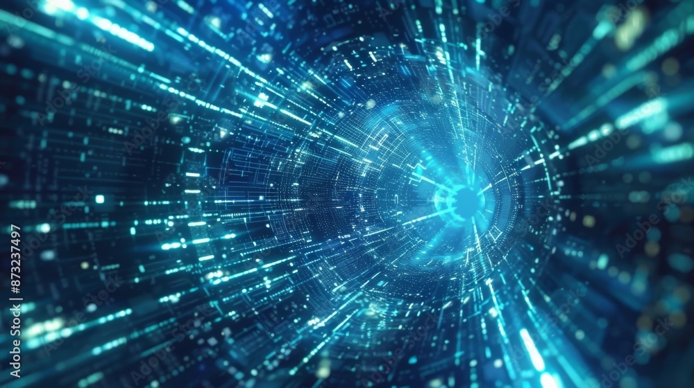 A glimpse into the unknown through the shimmering everchanging walls of the quantum tunnel in the city. A glimpse into the unknown through the shimmering everchanging walls of the quantum tunnel in the city.