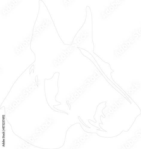 Bull Terrier outline