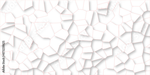 White quartz crystalized broken glass effect vector background. 3d papercut and multi-layer cutout geometric pattern on vector background. broken stained glass pink lines geometric pattern.