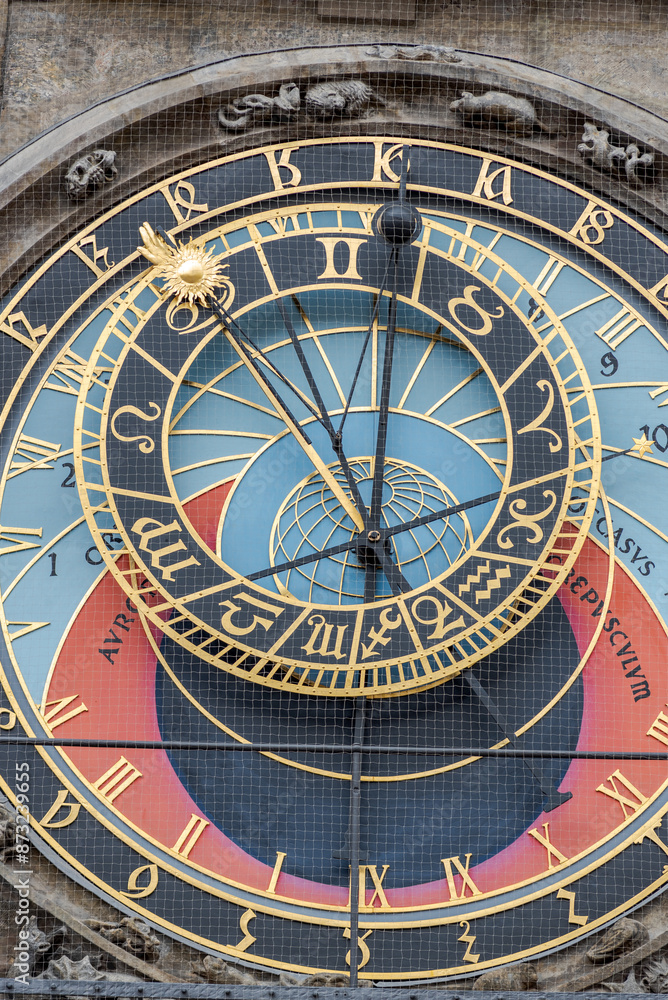 Detail of the Prague Astronomical Clock, attached to the Old Town Hall in Prague, capital of the Czech Republic Detail of the Prague Astronomical Clock, attached to the Old Town Hall in Prague, capital of the Czech Republic