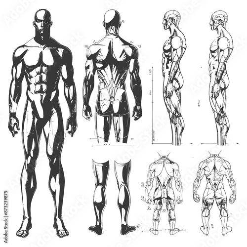 Detailed Human Muscular System Anatomy Diagram