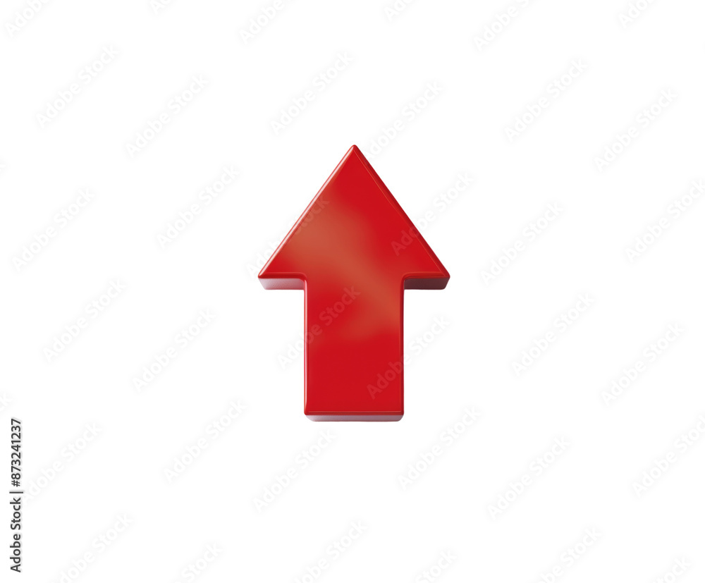 Red curved arrow pointing upwards, isolated on white. Red curved arrow pointing upwards, isolated on white.
