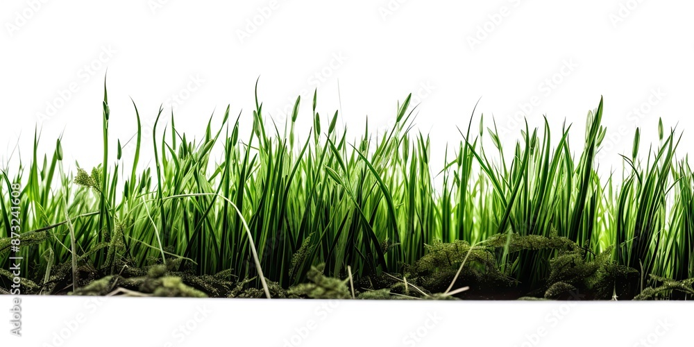 Fototapeta premium Close Up of Grass Plant on White Background