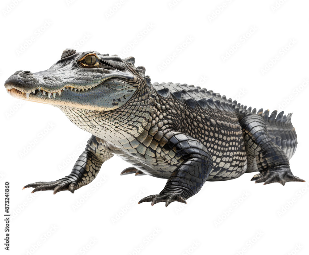 Crocodile on white background.. Crocodile on white background..