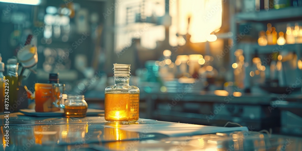 Infusion tools on a table, high-definition, bright light, Hasselblad quality, illustration background Infusion tools on a table, high-definition, bright light, Hasselblad quality, illustration background