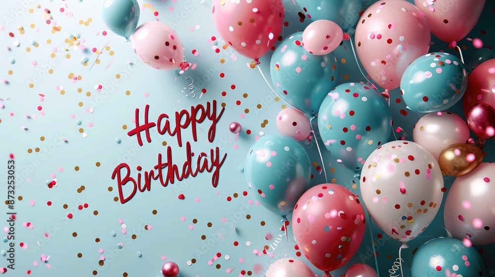 Joyful Birthday Bash: Colorful Balloons and Confetti Joyful Birthday Bash: Colorful Balloons and Confetti