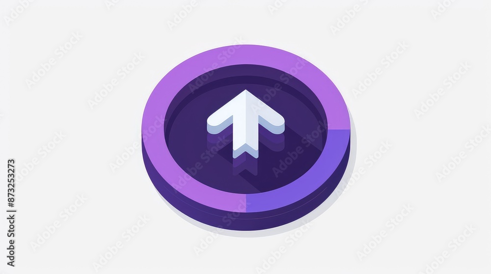 Animated Download Icon: Purple Arrow in Flat Internet Navigation Animated Download Icon: Purple Arrow in Flat Internet Navigation