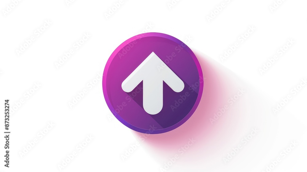 Animated Download Icon: Purple Arrow in Flat Internet Navigation Animated Download Icon: Purple Arrow in Flat Internet Navigation