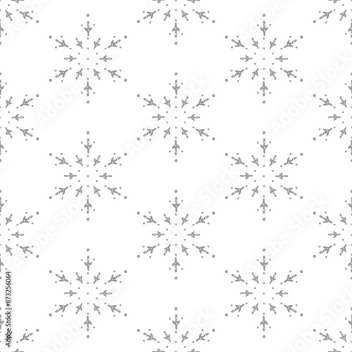 Beautiful seamless snowflake patterns series in romantic decorative shabby chic stamp ink old paper