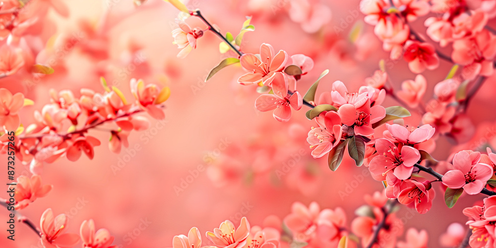 Obraz premium Peach branches background