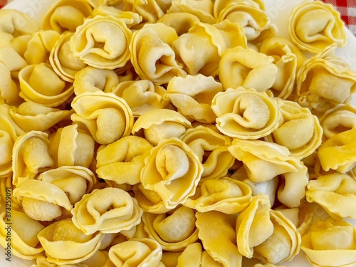 Italian tortellini (capeletti, agnolini) pasta.