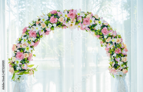 Charming floral arch for elegant celebrations