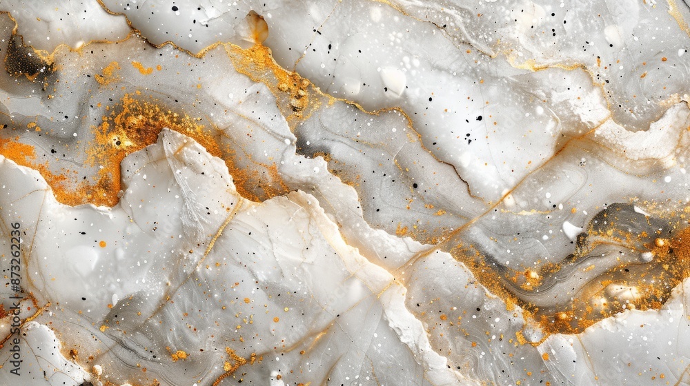 White and gold marble-like background texture. White and gold marble-like background texture.