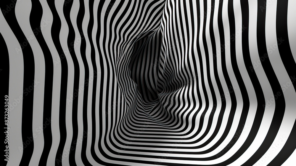 Abstract background, black and white lines with a chaotic pattern Abstract background, black and white lines with a chaotic pattern