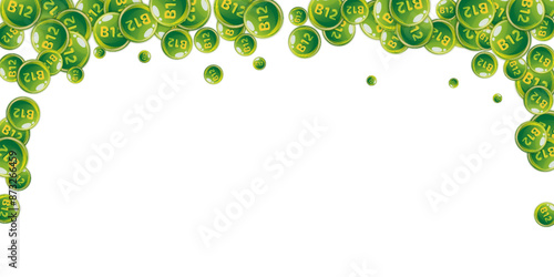 Vitamin B12 messy round pills.