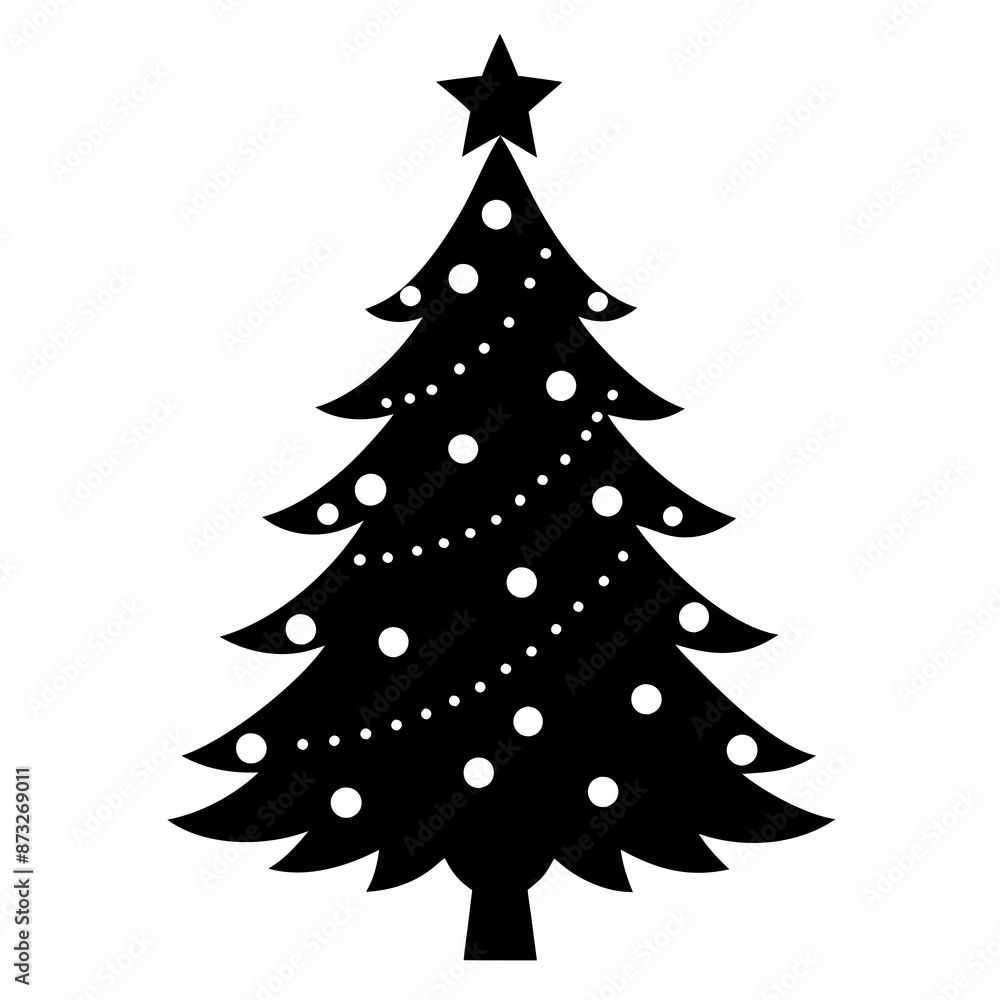 christmas tree black vector silhouette christmas tree black vector silhouette