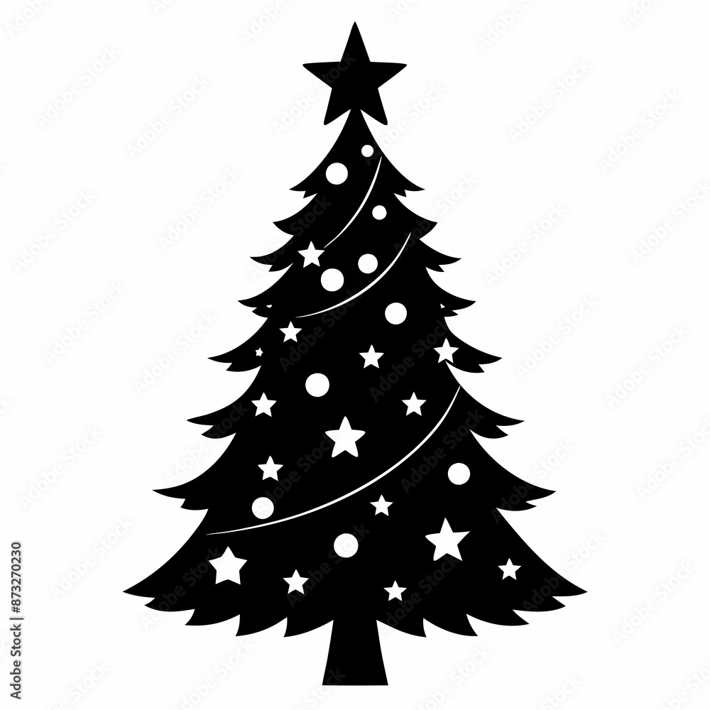 christmas tree black vector silhouette christmas tree black vector silhouette