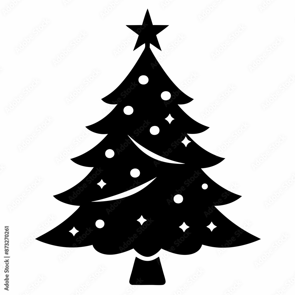 christmas tree black vector silhouette christmas tree black vector silhouette