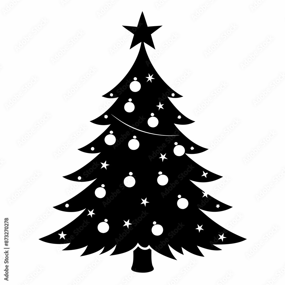 christmas tree black vector silhouette christmas tree black vector silhouette