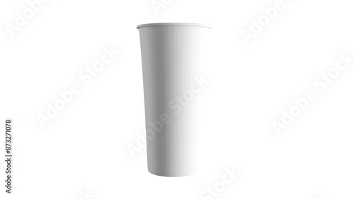 Wallpaper Mural Side view of  Tall  soda cup mockup, 3D render Torontodigital.ca