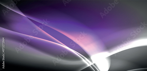 Neon-lit waves surge across background, mesmerizing dance of luminescence and motion. Dynamic backdrop captures essence of energy and modern aesthetics
