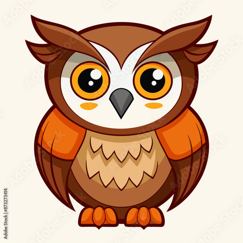 Owl Vector Wild forest bird