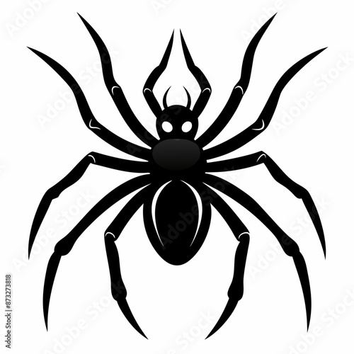 Halloween spider black vector silhouette © koushik