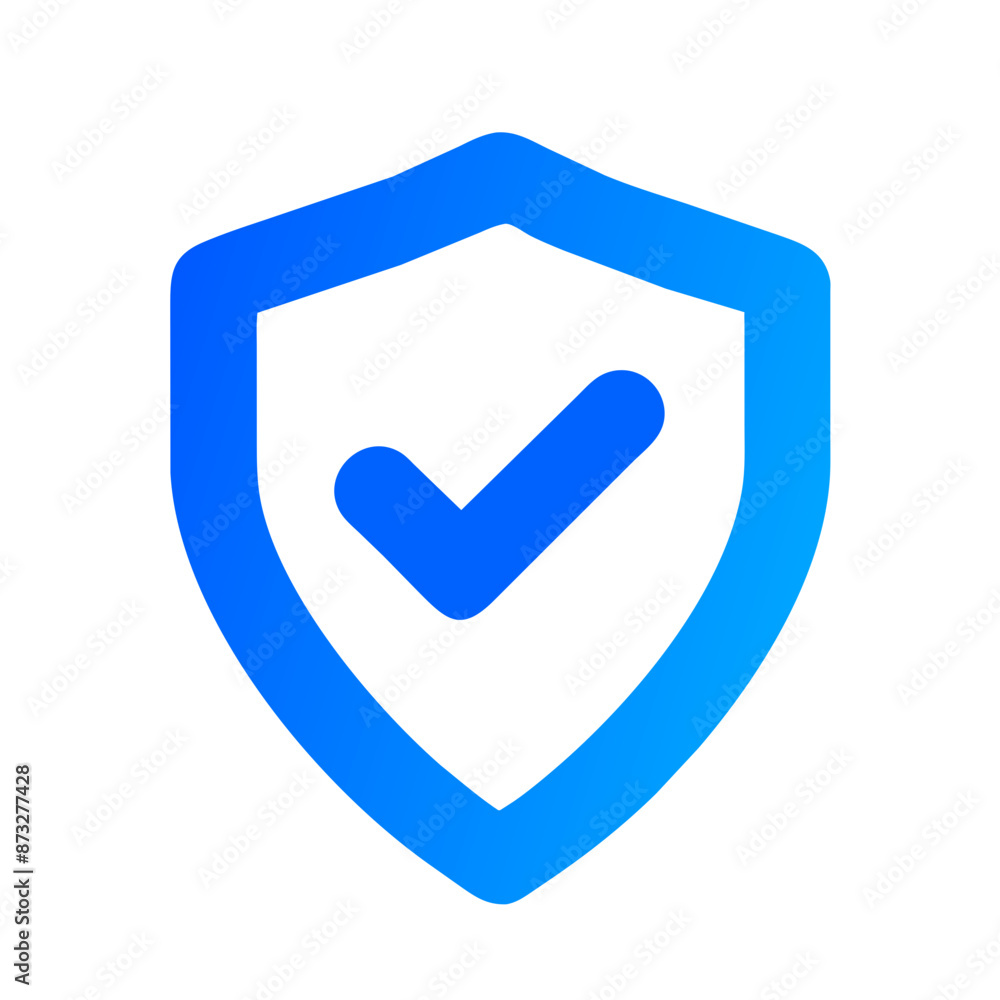 blue check mark icon shield protection correct blue check mark icon shield protection correct