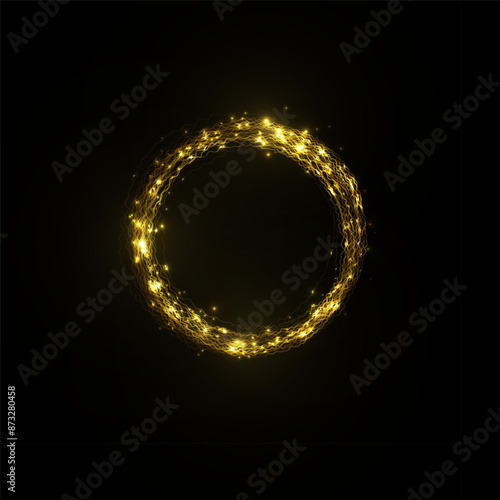 Christmas lights set. Vector New Year decorates garland with glowing light bulb
