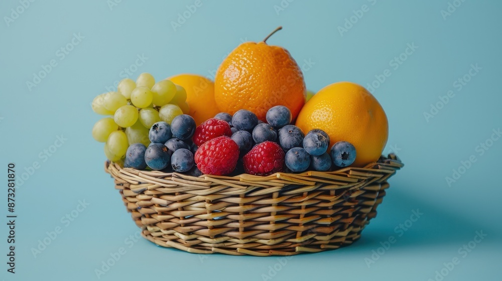 Different fruits in a basket representing varied investments, Tangible Diversification, Concept of Diversification Different fruits in a basket representing varied investments, Tangible Diversification, Concept of Diversification