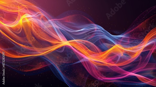 A vibrant, colorful abstract wave background with fluid motion and bright colors, perfect for dynamic and modern design projects.